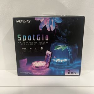 SpotGlo Wireless Waterproof Multicolor LED 2 Pack